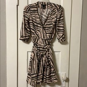 Banana Republic zebra wrap dress